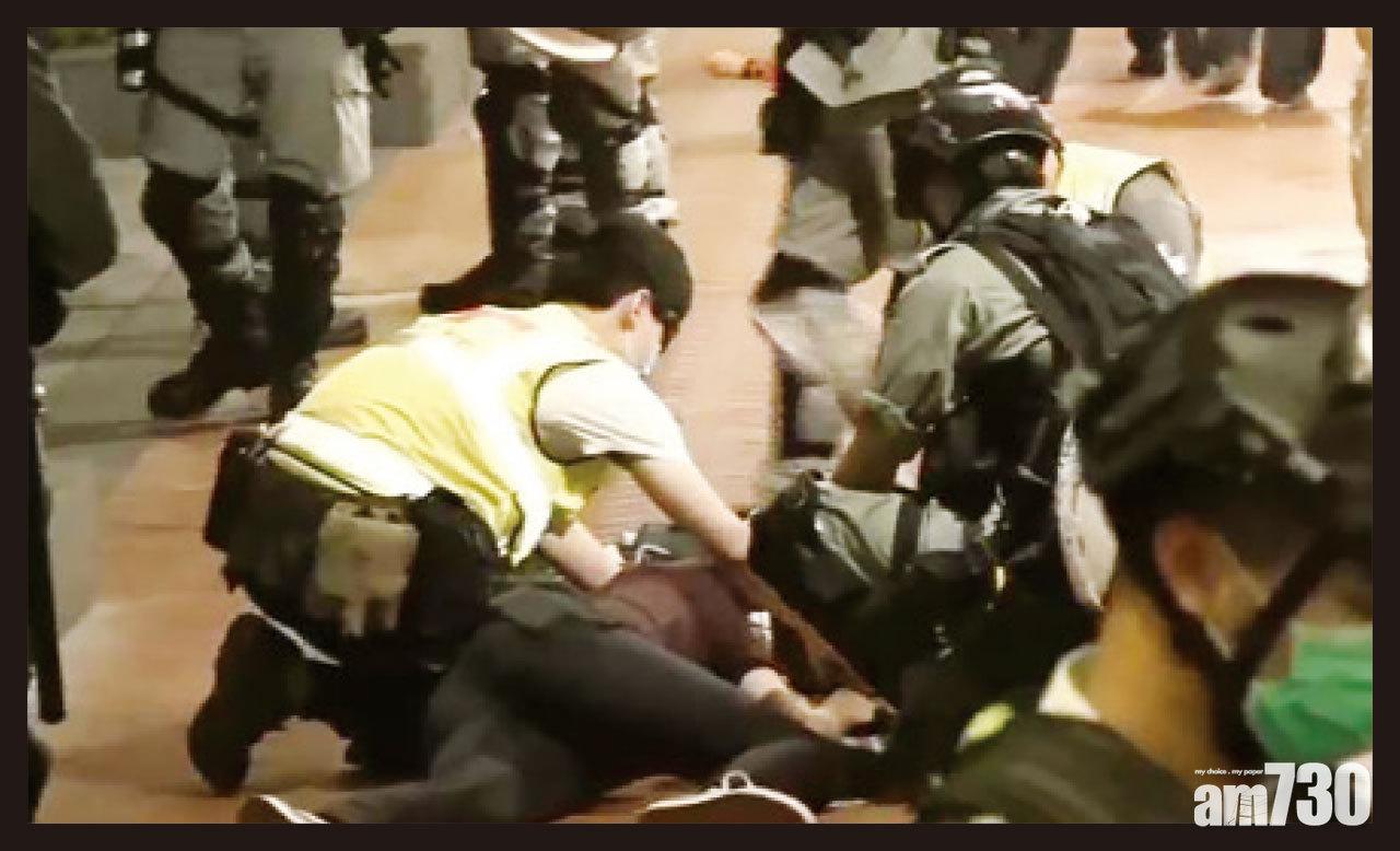 警太古城驅散聚集市民 議員助理倒地受傷送院