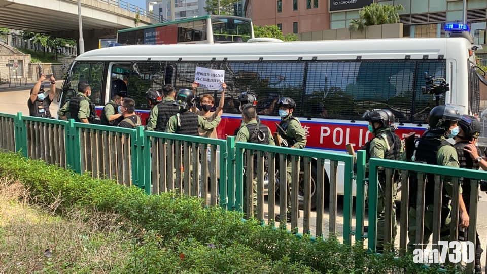 油麻地佐敦人群集結 警拘社民連梁國雄及黃浩銘等人