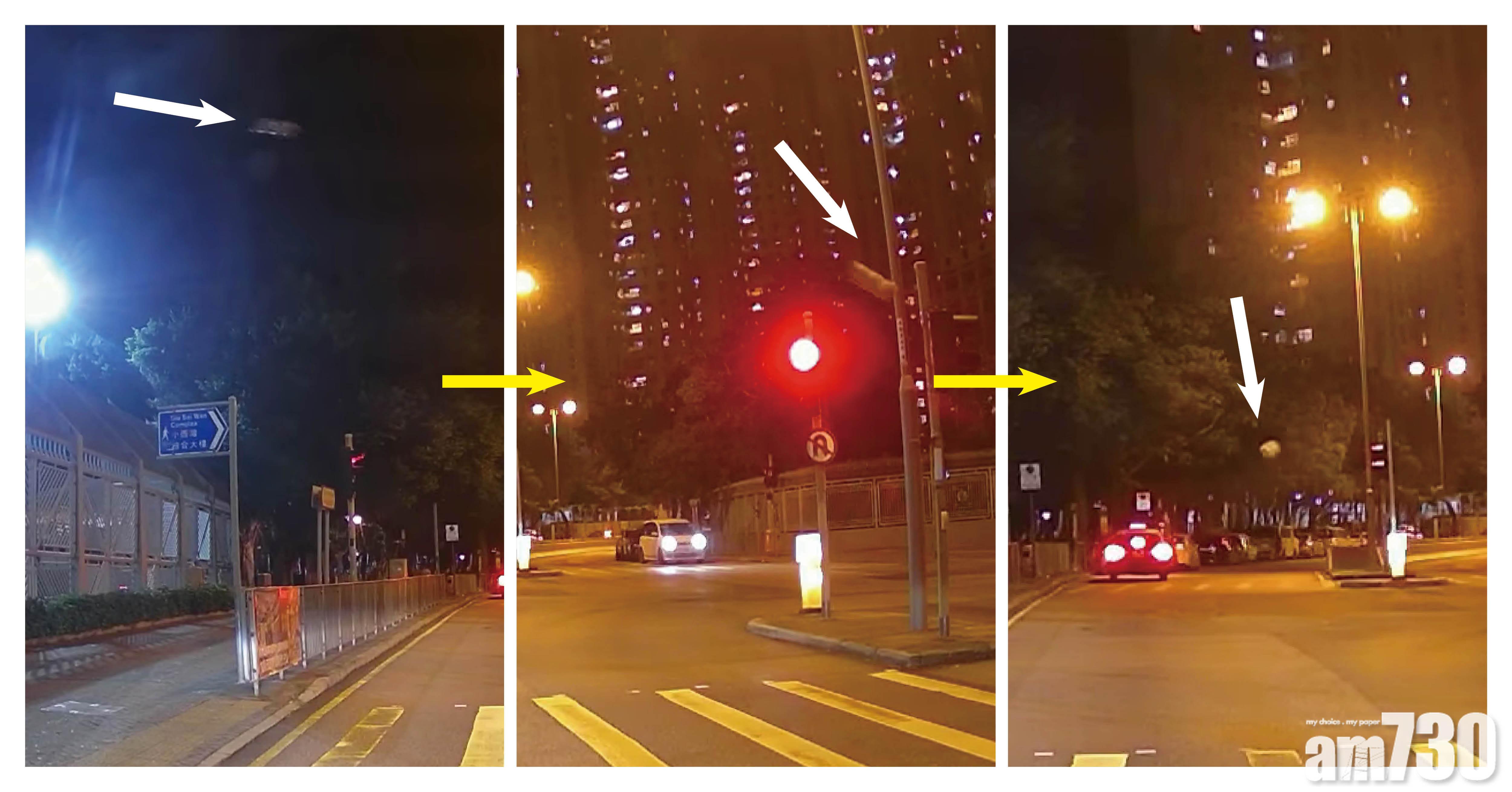 【網上熱話】等燈期間天降足球　司機：唔知執返未呢