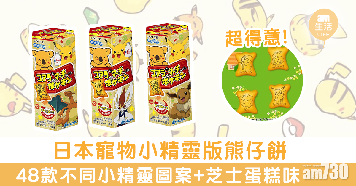 日本寵物小精靈版熊仔餅 48款不同小精靈圖案+芝士蛋糕味