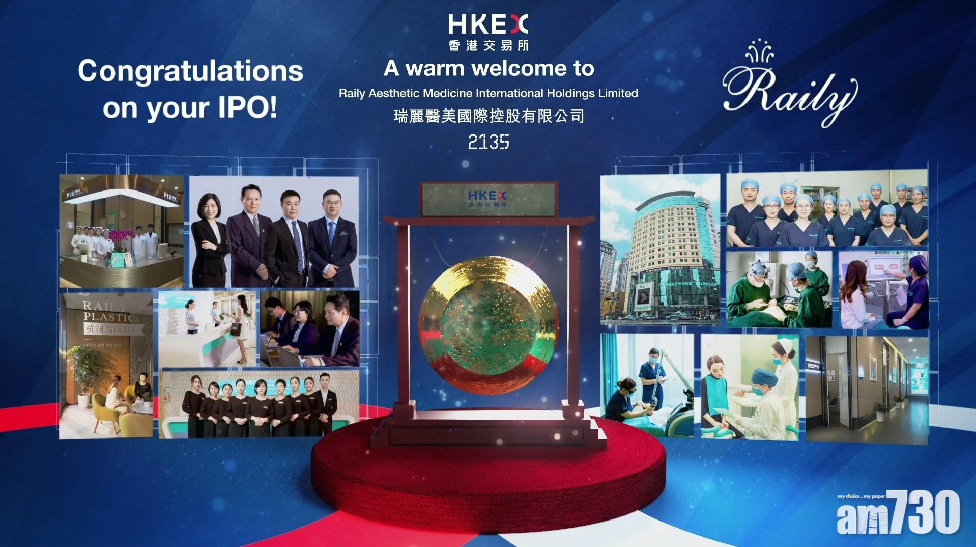 【新股表現】瑞麗醫美收市升9% 每手帳賺350元