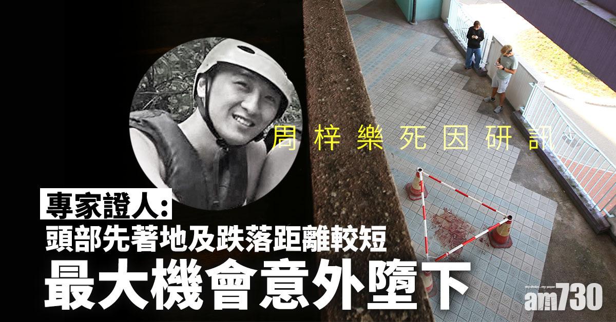 【周梓樂死因研訊】專家證人：頭部先著地及跌落距離較短  最大機會意外墮下
