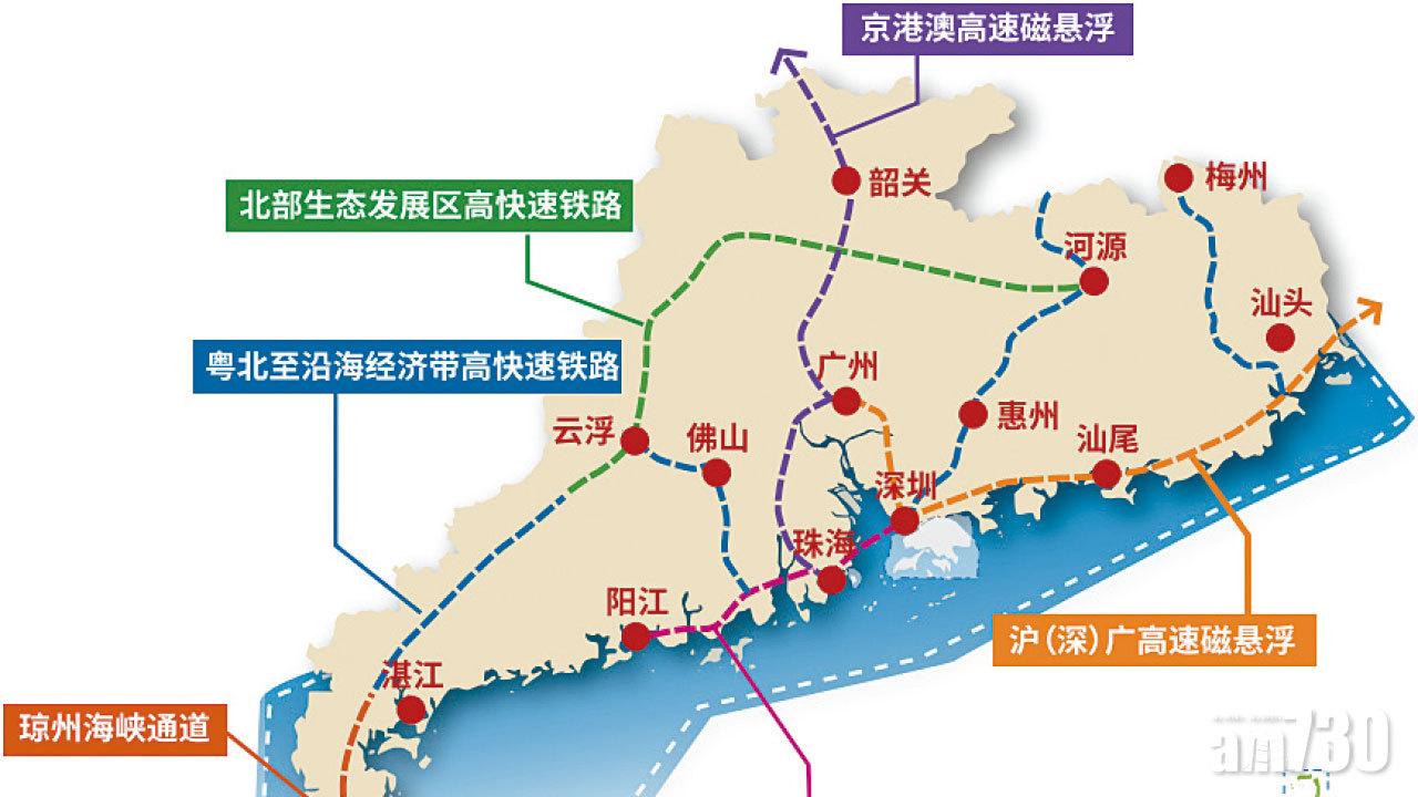 粵留地建2磁浮鐵路 料接九龍