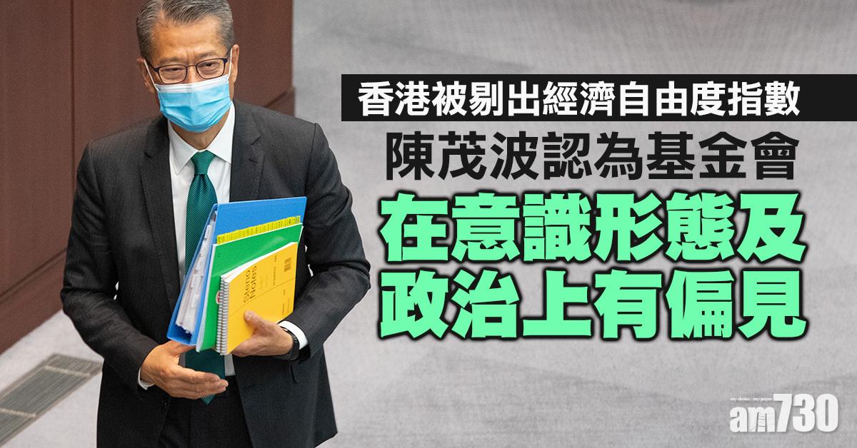 港被剔出經濟自由度指數　陳茂波不同意指經濟政策由中央操控