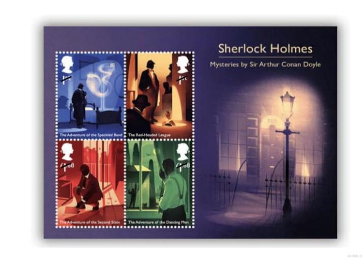 郵票迷書迷注意｜「福爾摩斯」郵票套摺周三發售   紫外光燈下找「線索」