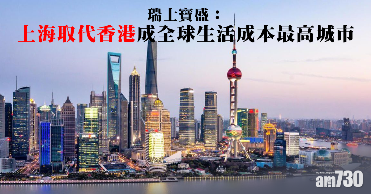 瑞士寶盛：上海取代香港成全球生活成本最高城市