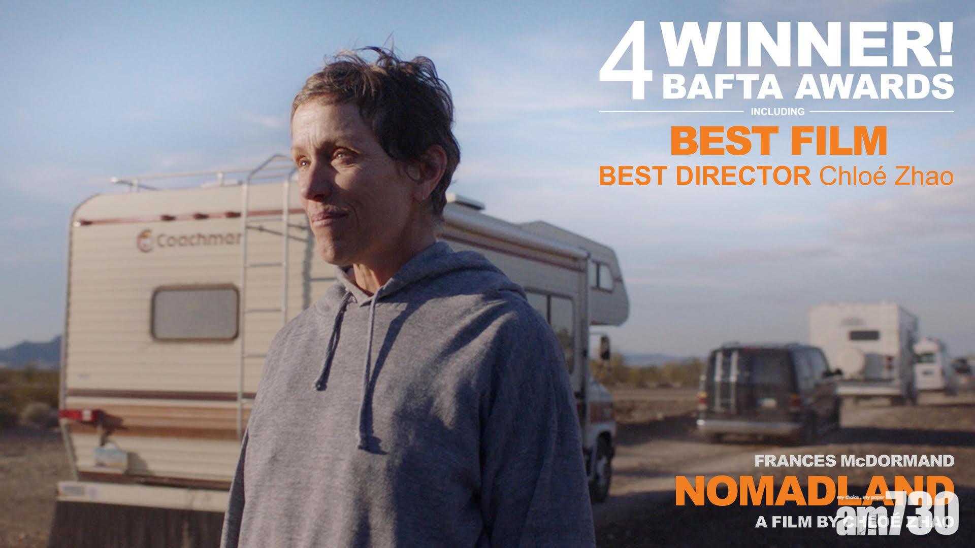 《浪跡天地》掃4獎 趙婷「英國奧斯卡」導演獎