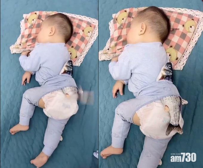 魚樂無窮｜家長綁「魚」哄拍寶寶睡覺 網民：魚生艱難