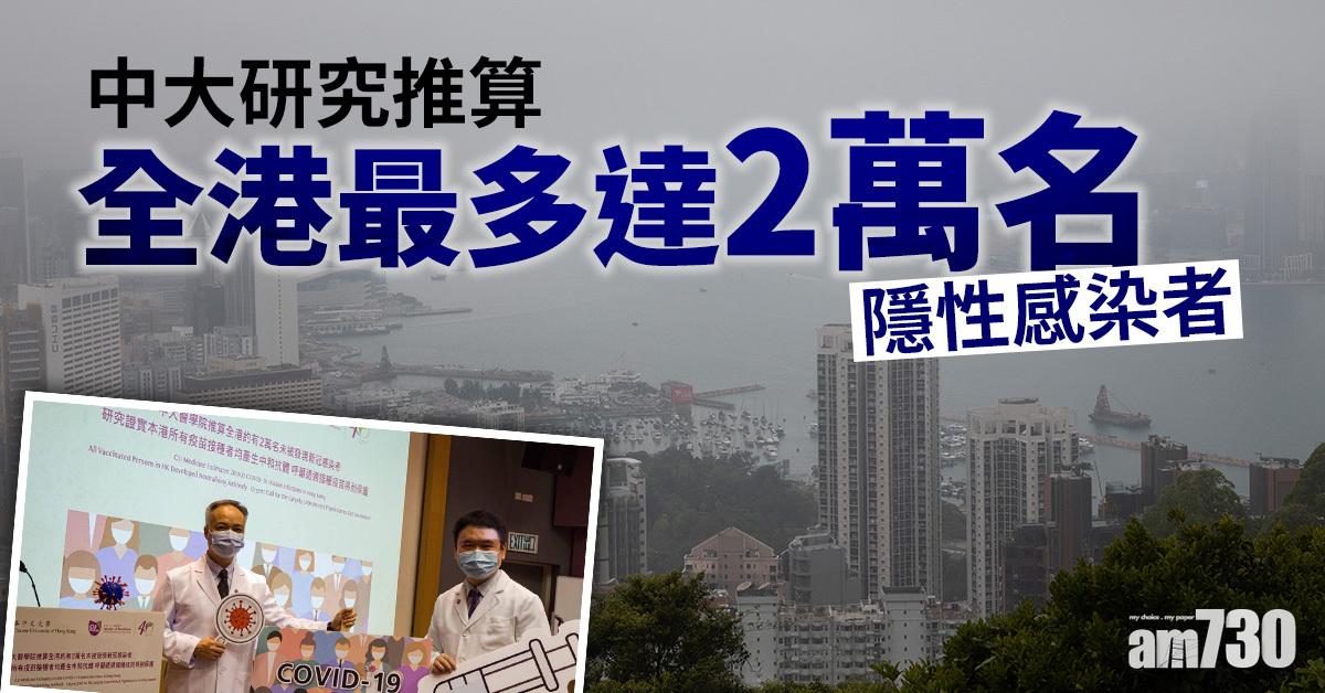 新冠肺炎｜中大研究推算全港最多達2萬名隱性感染者