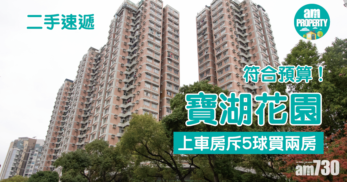 二手速遞｜符合預算！上車房斥5球買大埔寶湖花園兩房