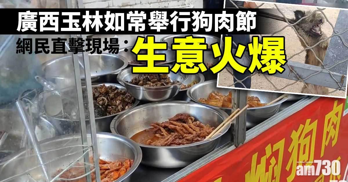 廣西玉林狗肉節如常舉行 網民指活狗交易火爆