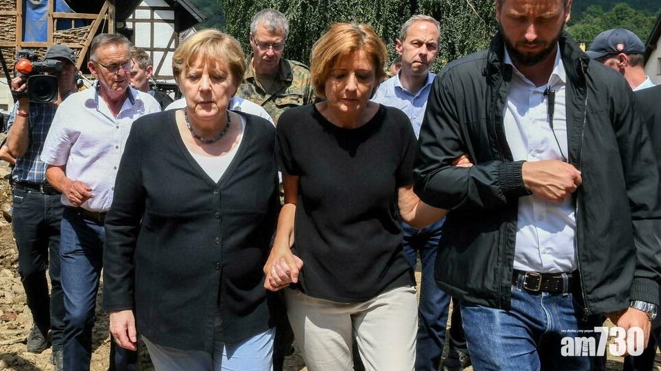 西歐水災｜默克爾到重災區視察  比利時救援行動將告一段落