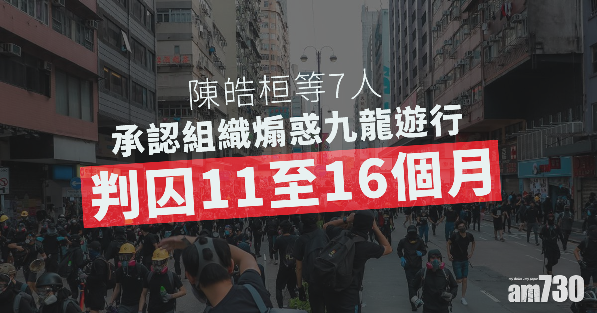 陳皓桓等7人承認組織煽惑前年九龍遊行　判囚11至16個月