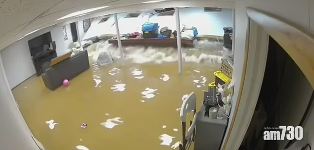 驚險！新澤西洪水破牆湧入地下室  三母子受困死神擦身而過 (有片)　