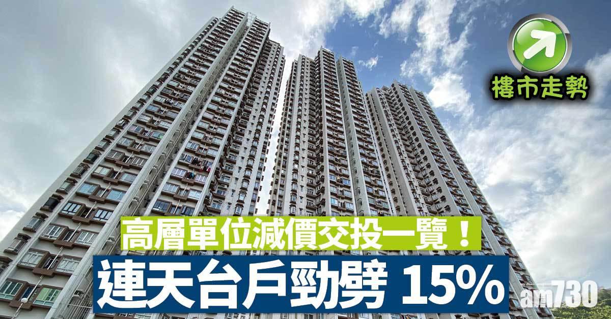 樓市走勢｜高層單位減價交投一覽！連天台戶勁劈15%