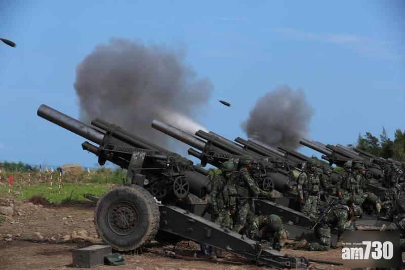 台漢光軍演模擬敵方登陸 數十門重砲開火狂轟