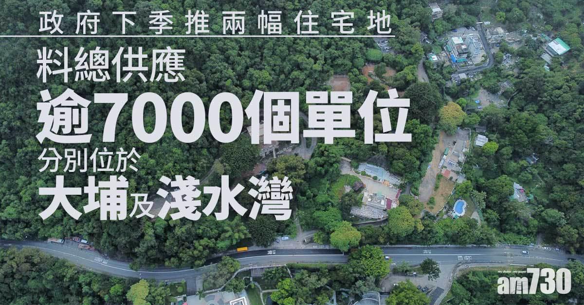 政府下季推兩幅住宅地　 料總供應逾7000個單位