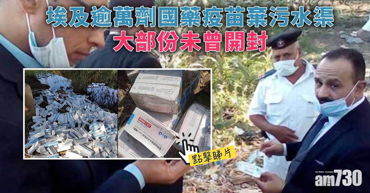 有片｜埃及逾萬劑國藥疫苗棄污水渠  3人被捕