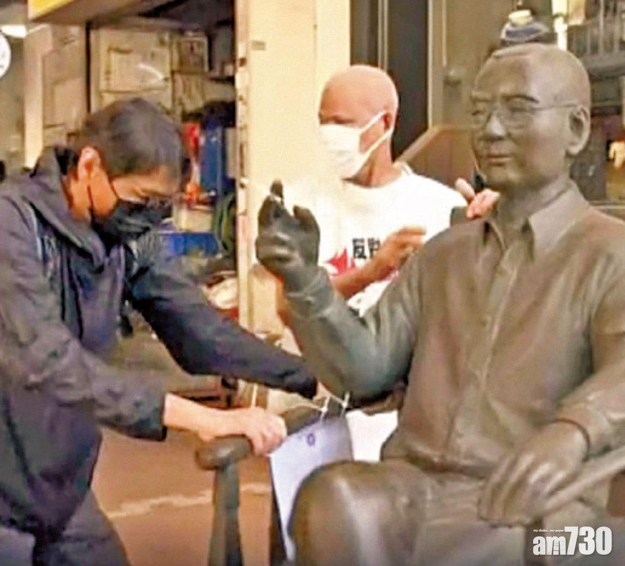 劉曉波像放天后童裝店外被指阻街 社民連取回放倉庫