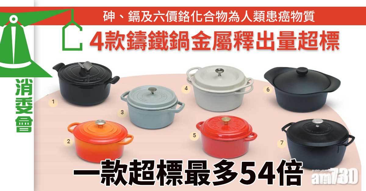 消委會｜4款鑄鐵鍋金屬釋出量超標　最多一款超標54倍  