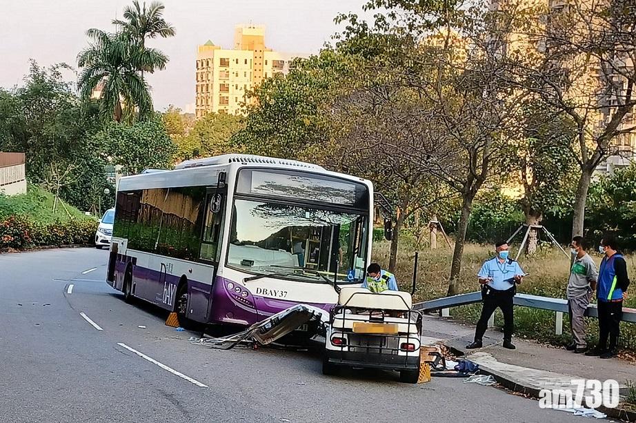 愉景灣巴士高球車相撞6人傷　七旬司機一度被困