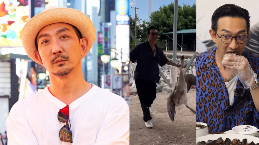 李璨琛49歲做吃播　汕頭徒手捉獅頭鵝食得津津有味