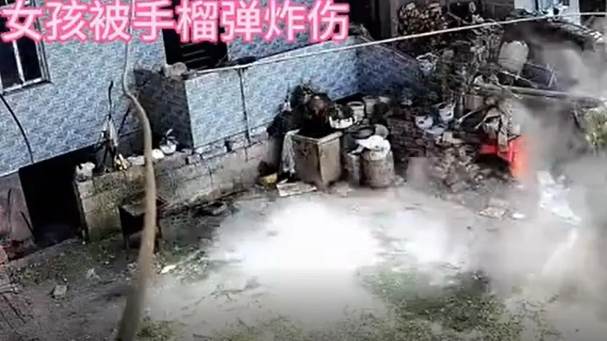 貴州女童誤拉手榴彈引爆　彈片嵌腿噴血（有片）