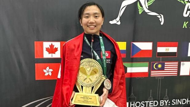 陳善鈺奪得U23世錦賽亞軍。（中國香港壁球總會提供）