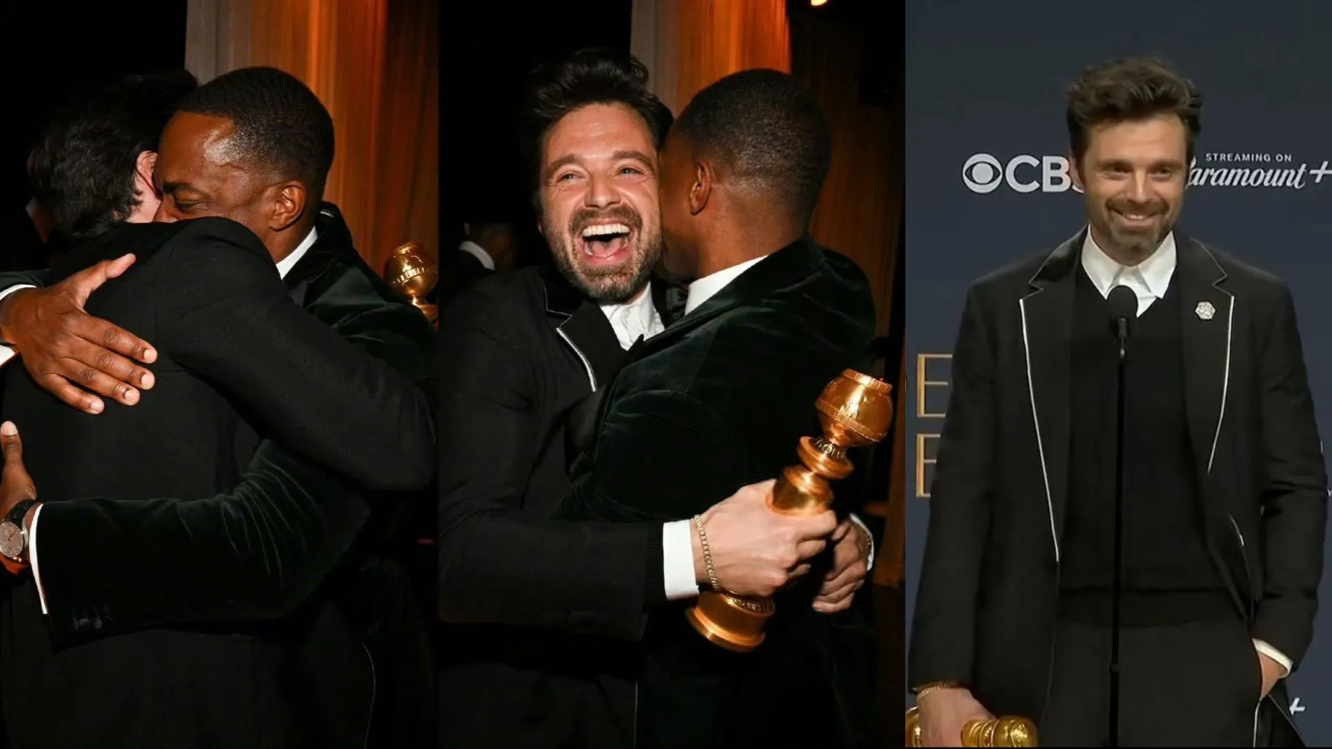 金球獎2025｜「寒冬戰士」沙巴遜史丹摘下電影組最佳男主角 「飛隼」安東尼麥奇肉緊送抱賀首封影帝