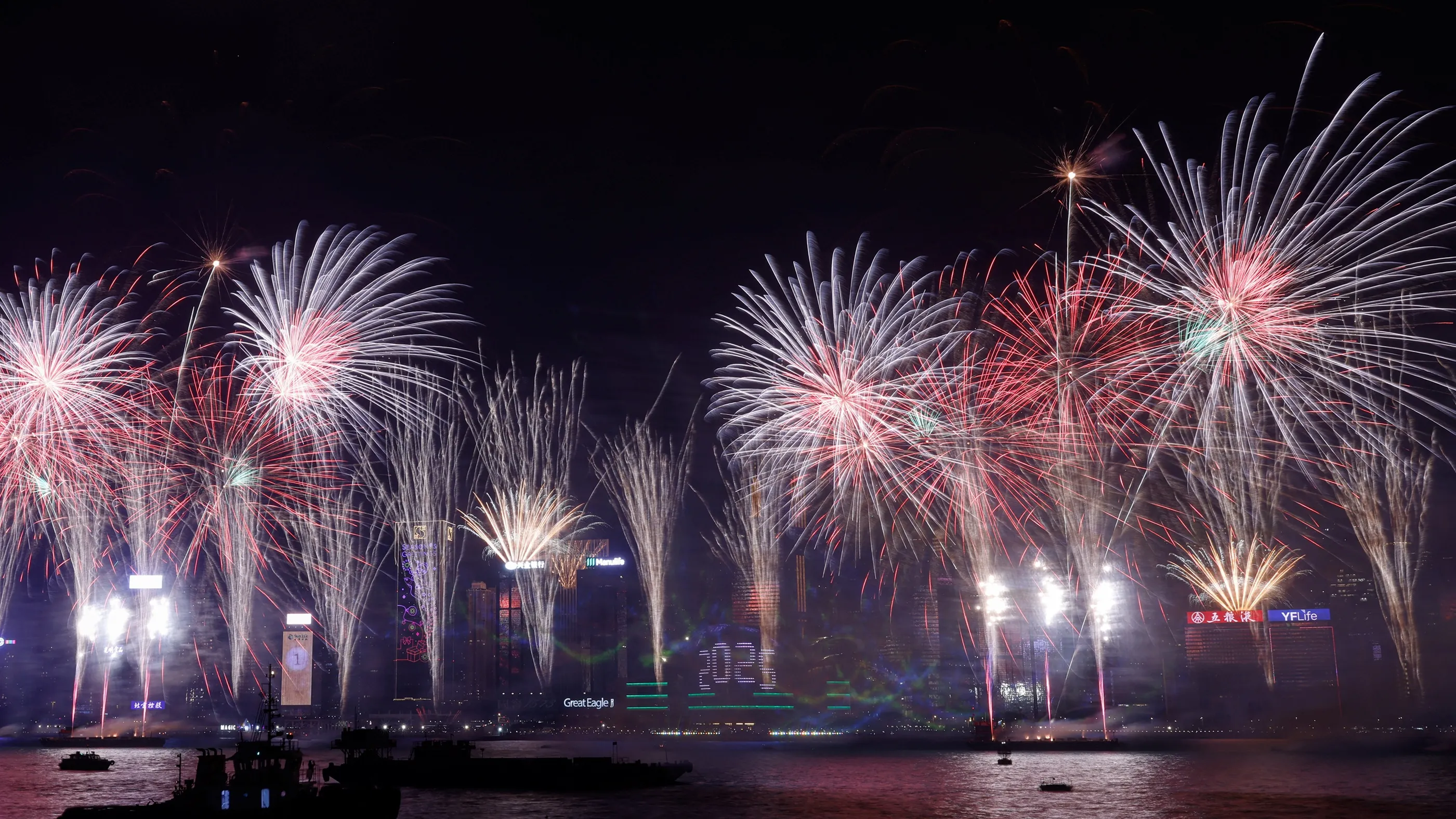 跨年倒數煙花匯演。(資料圖片)