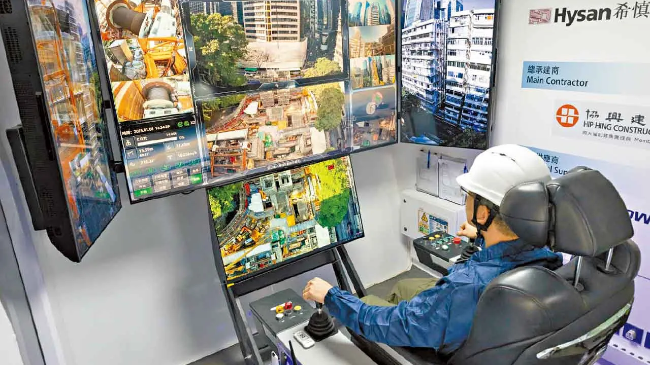 利園八期引入遠程駕駛天秤系統 增工地安全 吸引青年入行