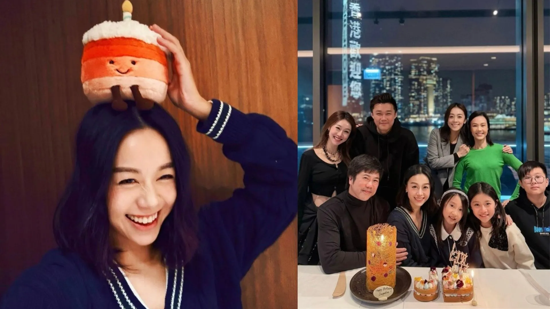 黃心穎36歲生日曬全家福 身形臃腫再惹懷孕揣測