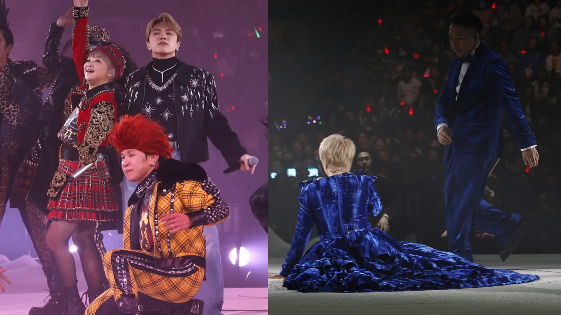 陳慧嫻演唱會｜陳慧嫻疑失重心跌倒何秉上台救美 孖張敬軒又唱又跳