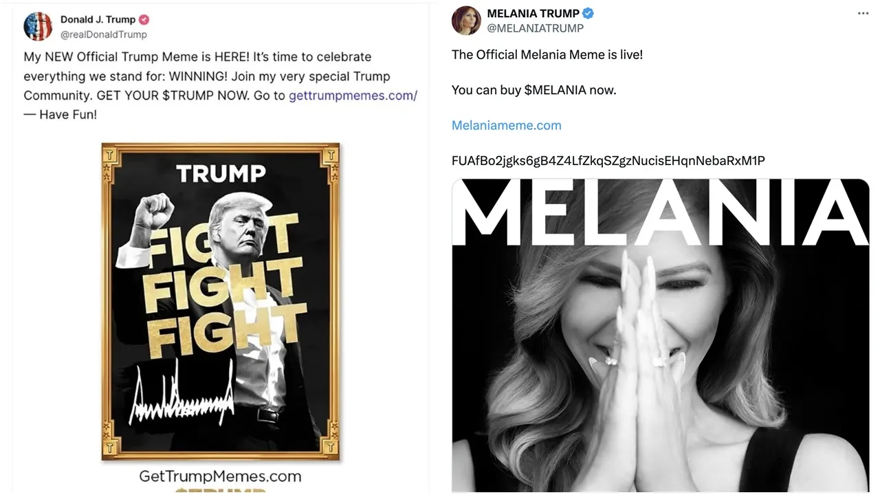 特朗普夫婦齊發幣 