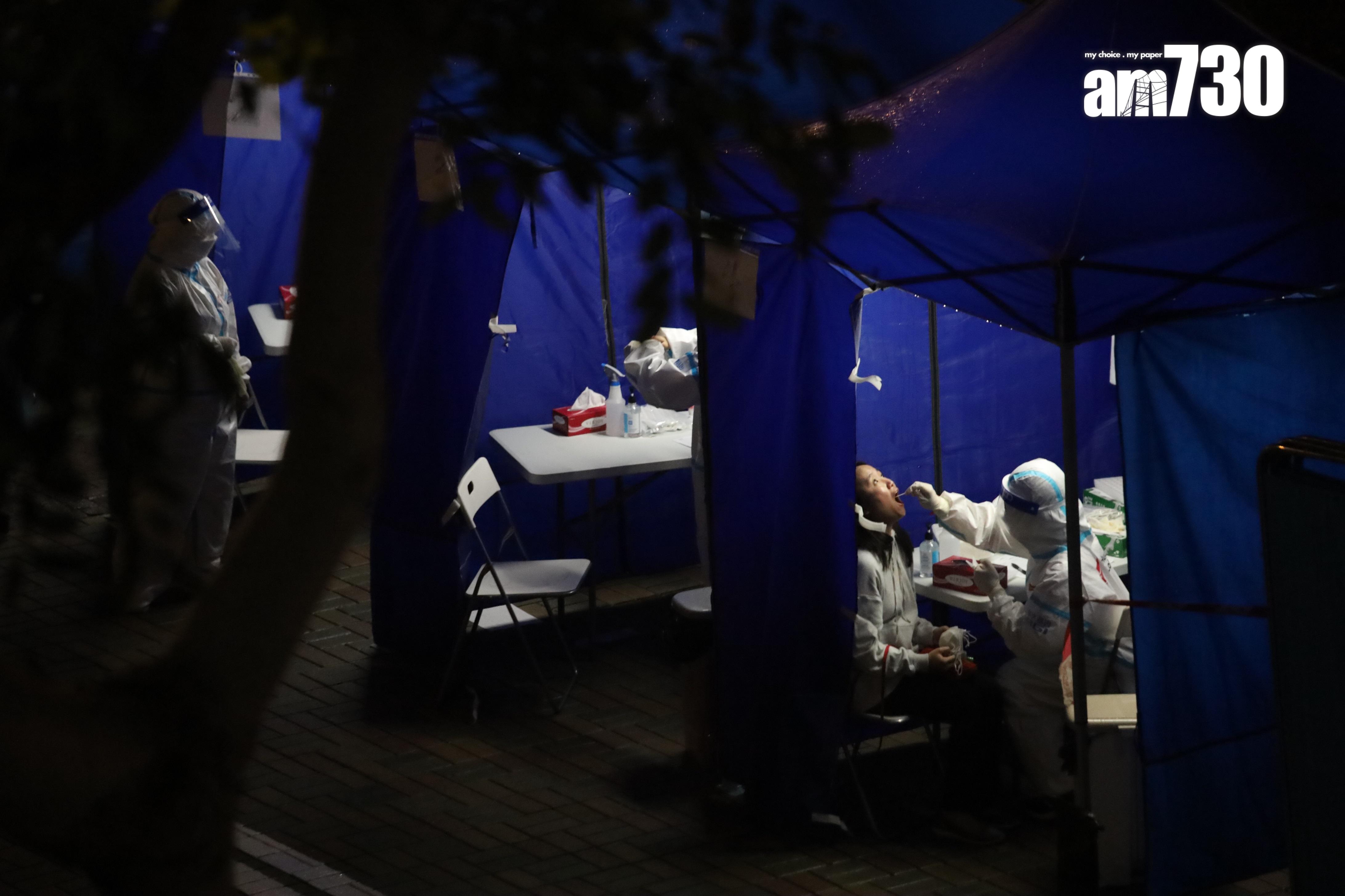 東涌藍天海岸3期影岸·紅A座(第7座)晚上圍封檢測。(資料圖片／鍾式明攝)