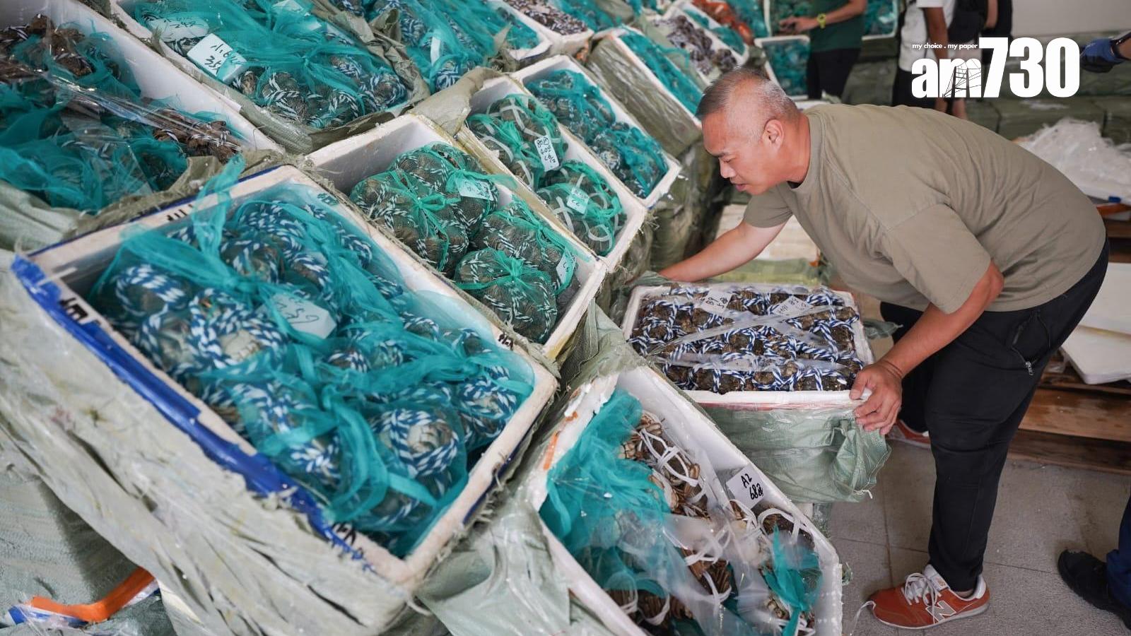  海關接連破獲大閘蟹走私案　業界指有制度漏洞難追查來貨走向(資料圖片/李睿哲攝)