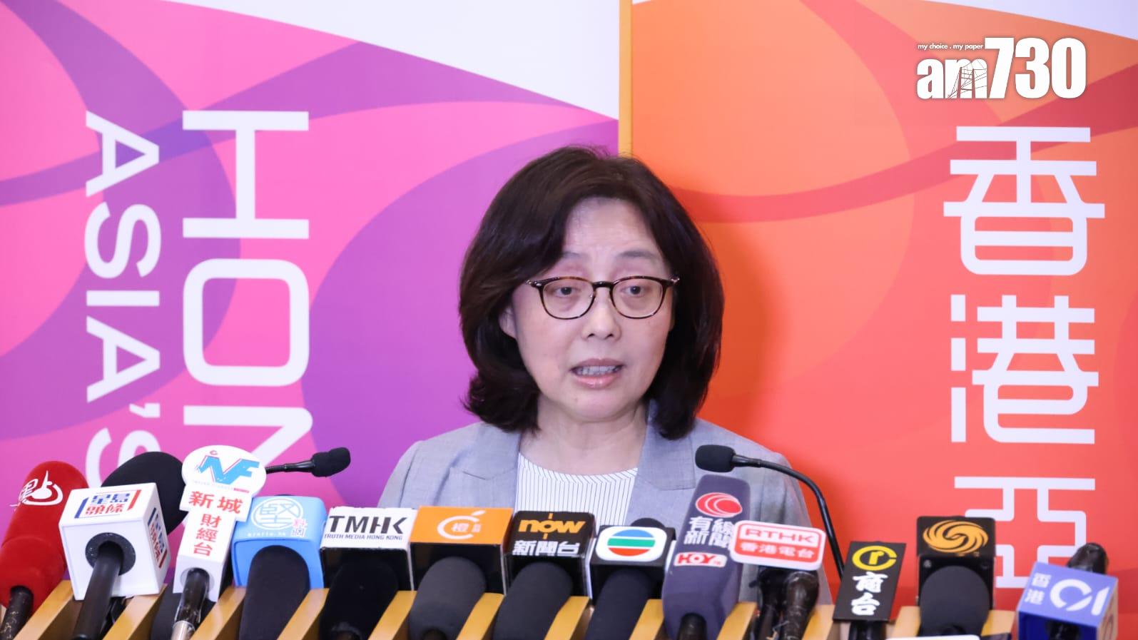 發展局局長甯漢豪公布政府將推售荃灣一幅住宅用地，預料可提供780伙(林俊源攝)