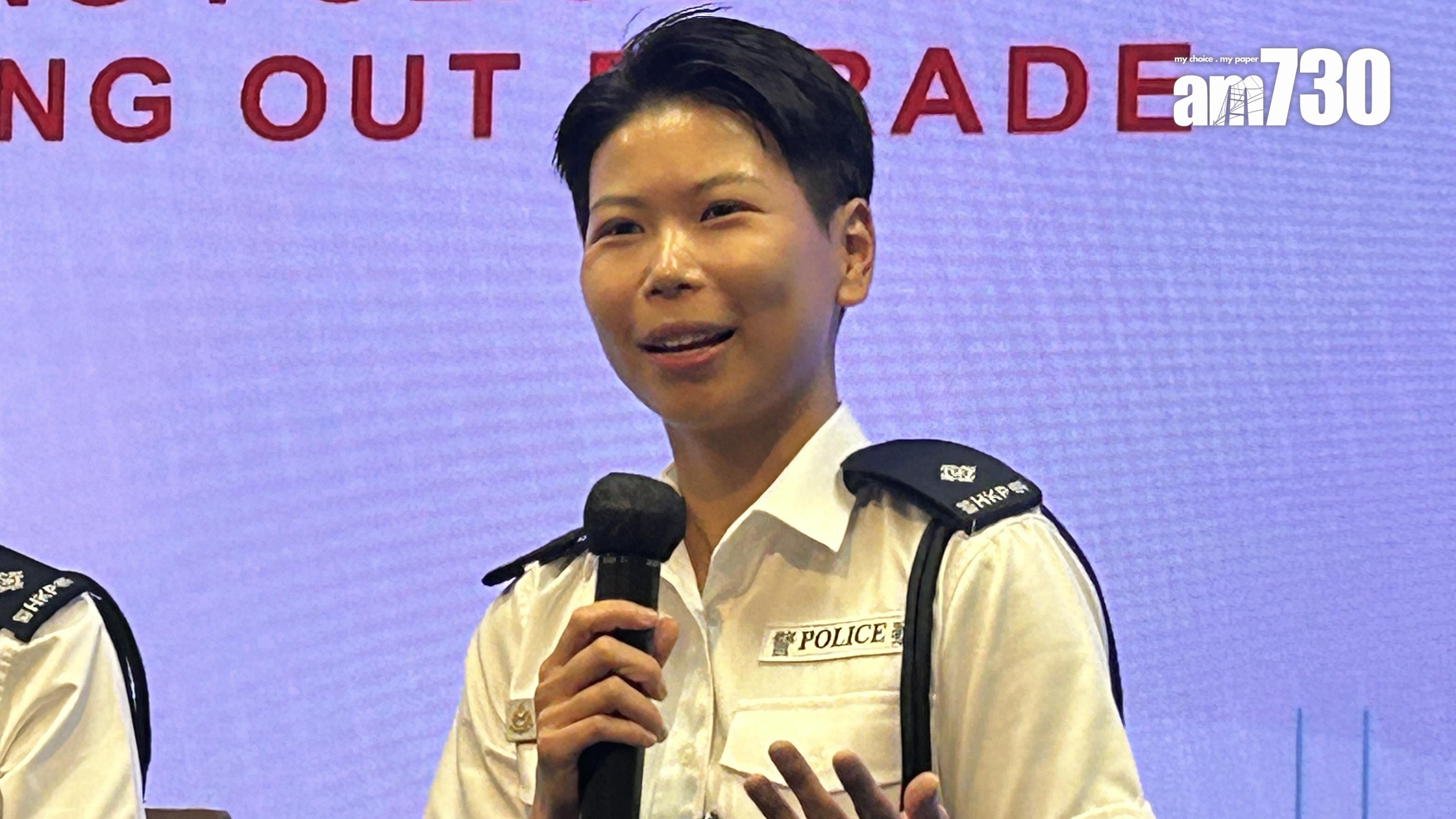 Emma從美國返港，投考警隊。(朱慧恩攝)