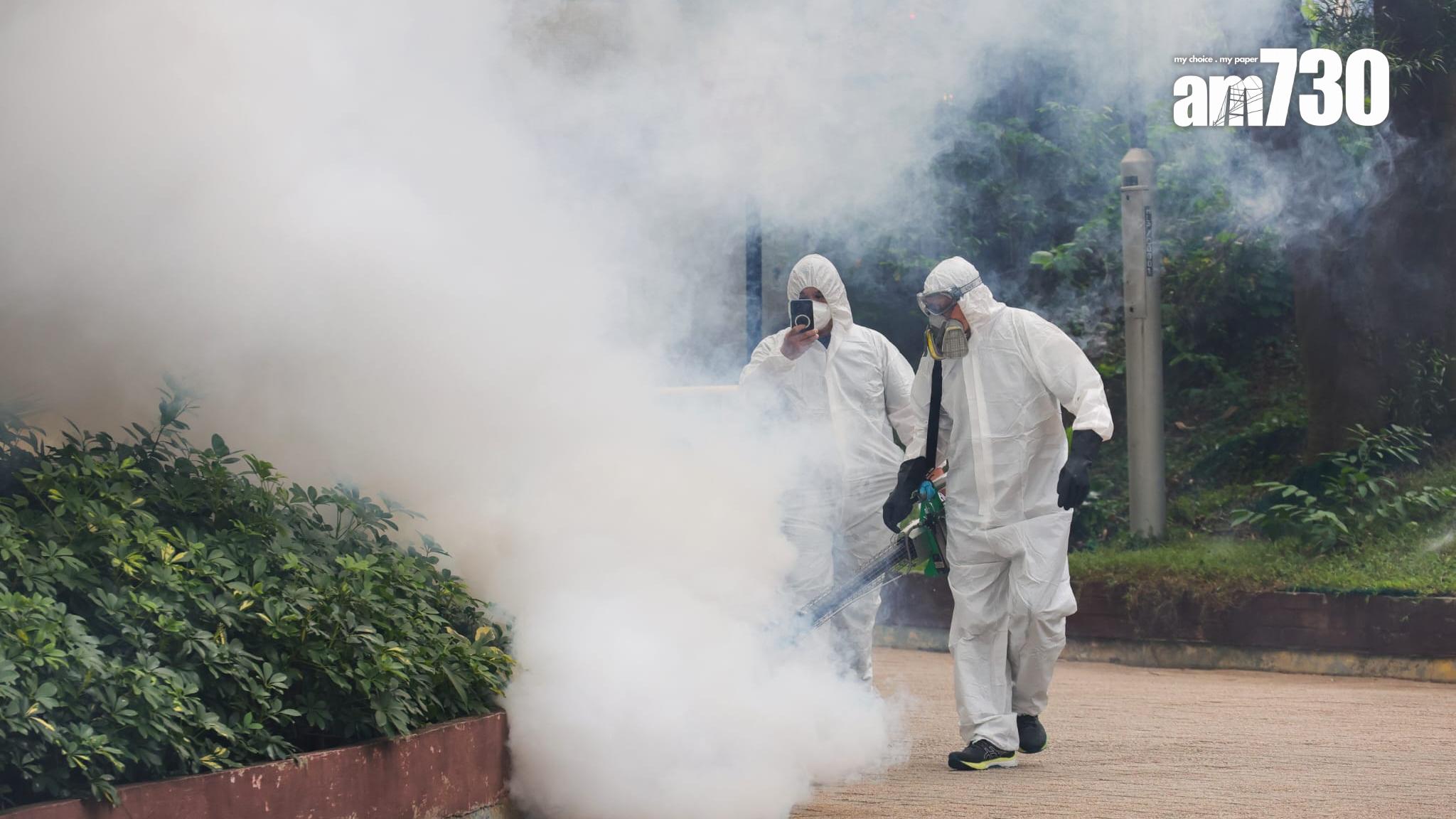 政府在屋邨範圍加強滅蚊工作。(資料圖片)