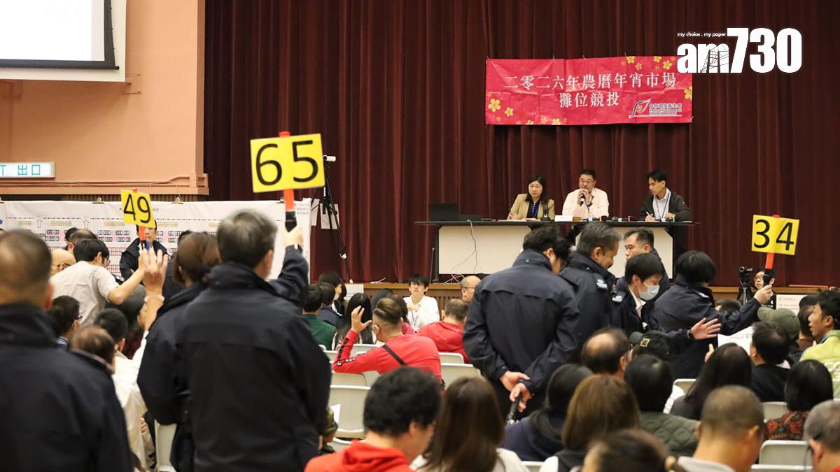 維園花市攤位公開競投一連3日舉行。(鍾式明攝)