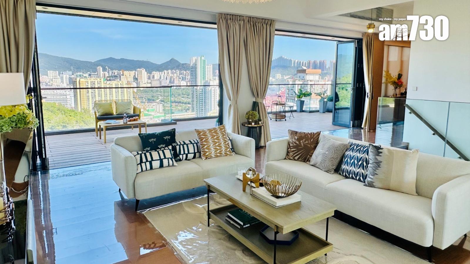 明翹匯四房複式戶逾4092萬標售 設逾千呎平台配備天際按摩池｜青衣新盤