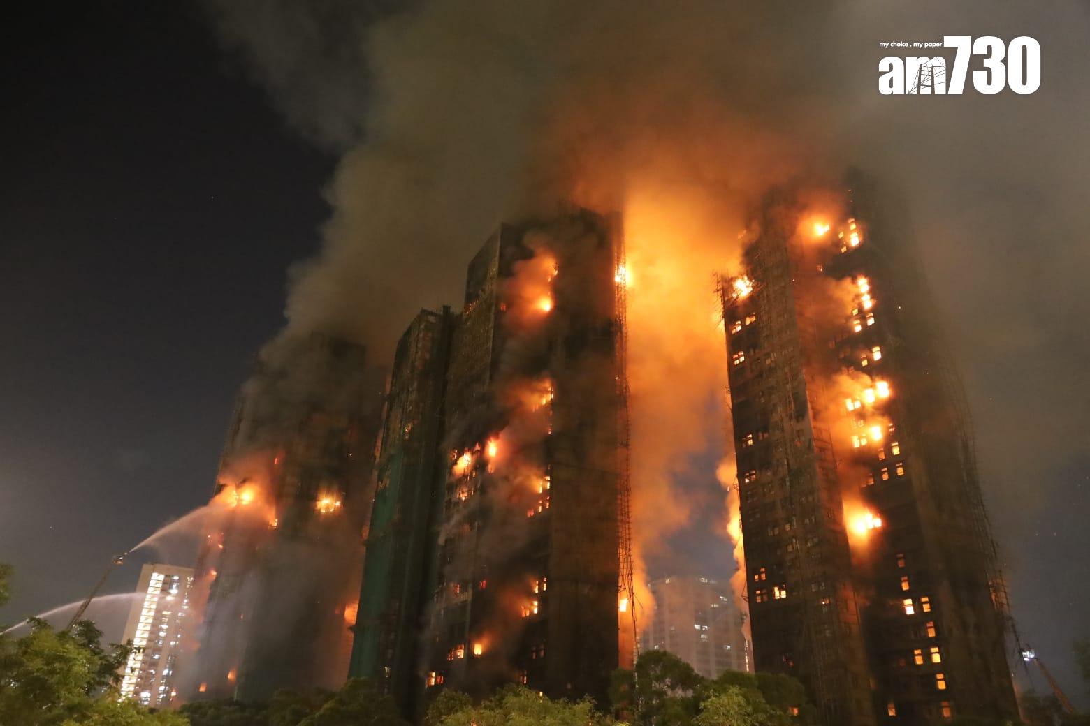 大埔宏福苑發生五級火。(鍾式明攝)