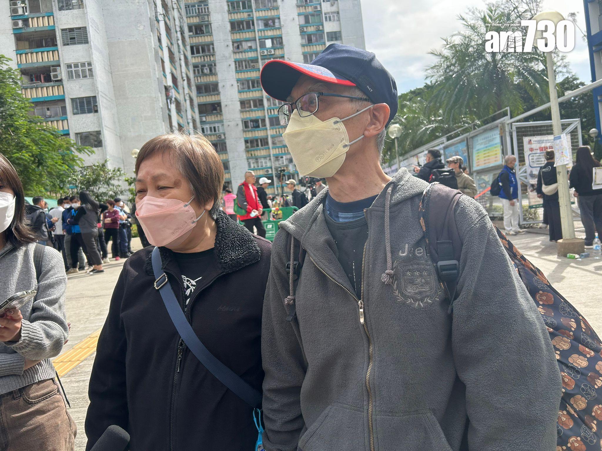 陳小姐與丈夫。（朱慧恩攝）